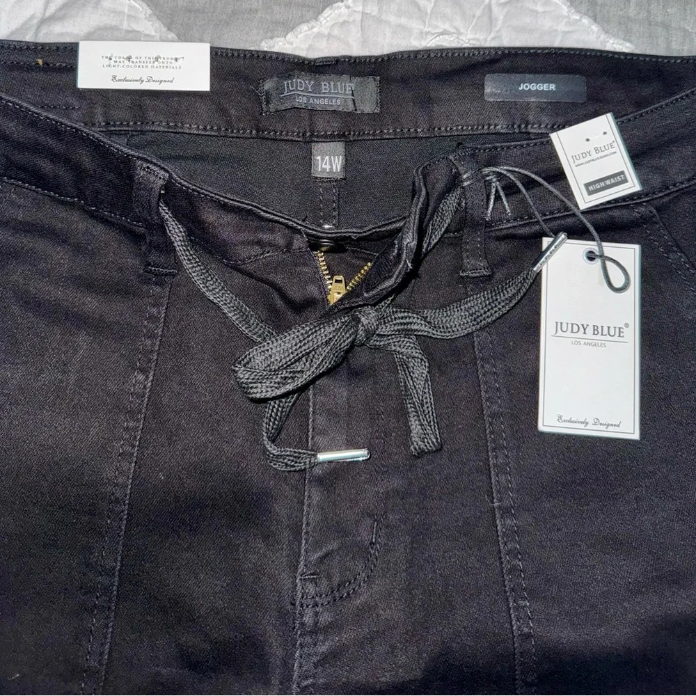 Judy Blue high rise straight fit joggers. Finished hem when uncuffed. - Picture 4 of 4